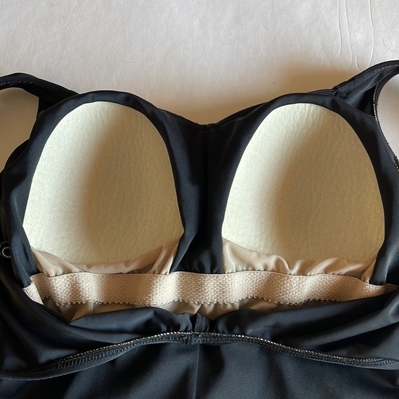 Maxine Black Ruched Front One Piece Swimsuit - Picture 3 of 5